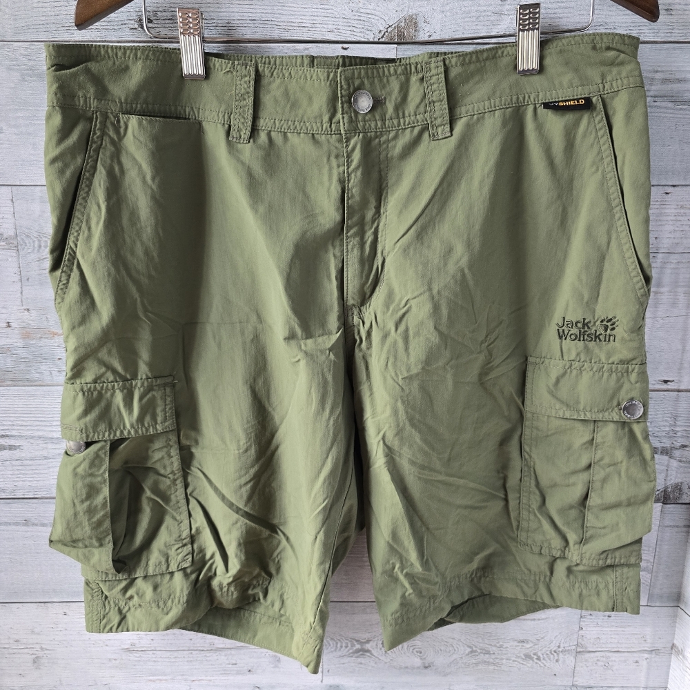Jack Wolfskin Cargo Shorts Green Mens Large